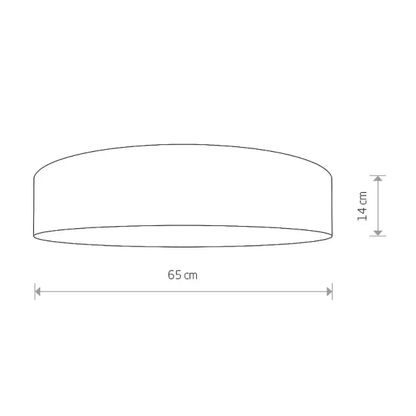 Tkaninowy plafon CROCO 8956 okrągły do jadalni szary