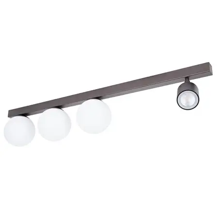 Plafon metalowy do salonu Tavira 41268 okrągły tuba regulowana brązowa