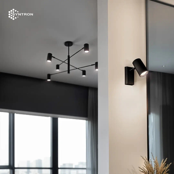 Loftowa lampa sufitowa 1118 regulowana tubki czarny