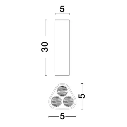 Suftowa punktowa lampa PARENZO LE45527 LED 6W 3000K srebrna