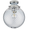 Kulista lampa sufitowa Milston 96488 IP44 szklana chrom przezroczysty