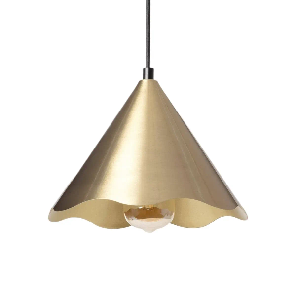 Wisząca metalowa lampa Nindo ABR-LWZ-NIN-Z stożek złoty