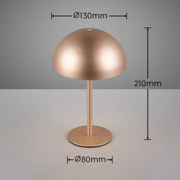 Lampka stołowa dotykowa MUNOZ R54891165 LED 1,3W 3000K grzyb kawowy