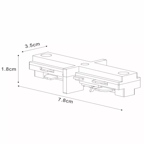 Złącze do szyny jednofazowej Track 09950/06/31 Lucide białe