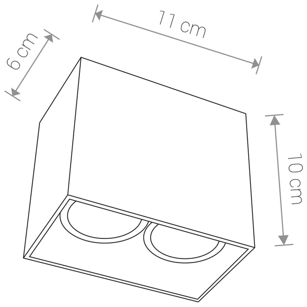 Natynkowa LAMPA sufitowa GAP 9384 Nowodvorski prostokątna OPRAWA metalowa downlight czarna