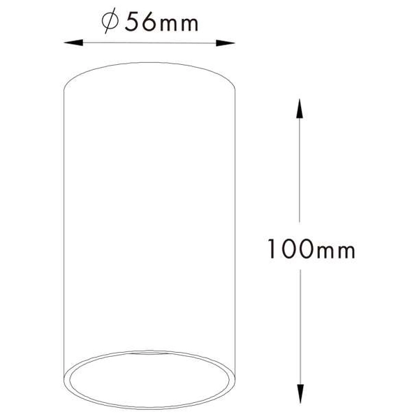 Downlight LAMPA sufitowa TUBA 92679-N Zumaline metalowa OPRAWA tuba biała