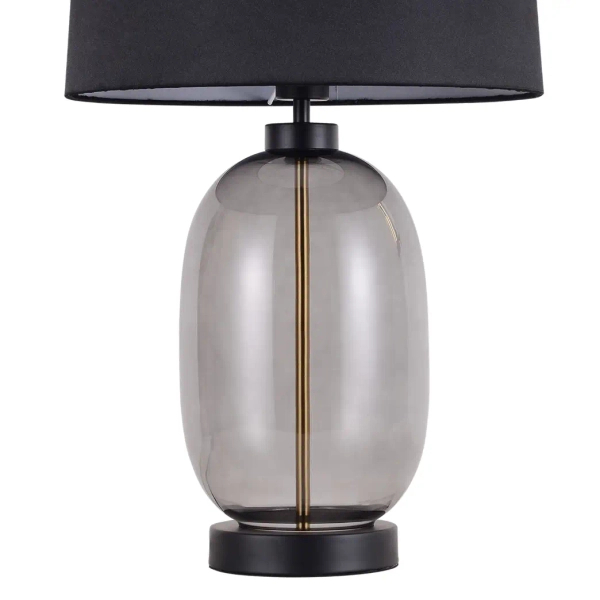 Stołowa lampa do salonu Amur LP-919/1T smoked przydymiona czarny