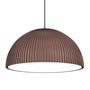 Kopułowa lampa wisząca Gandra 5039 Shilo do salonu karbowana brązowa