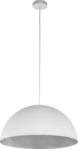 LAMPA wisząca SFERA 30584 Sigma metalowa kopuła zwis biały srebrny