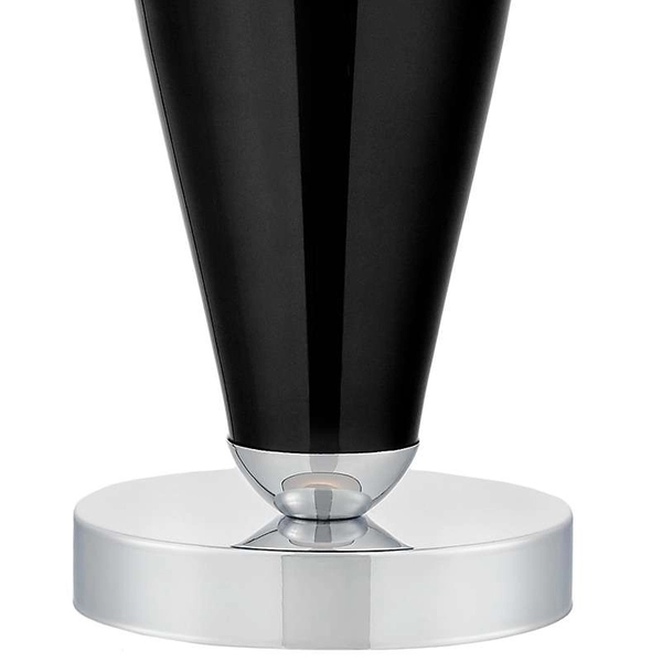 Szklana LAMPA stołowa REA 40602102 Kaspa abażurowa LAMPKA nocna czarna