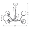 Molekułowa lampa wisząca Best 36-67272 Candellux szklane kule przezroczysty chrom