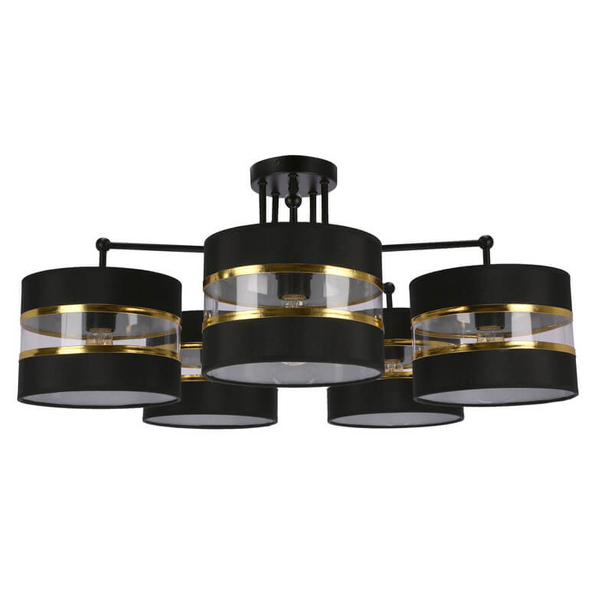 Sufitowa lampa nowoczesna Andy 35-06158 Candellux pająk czarny złoty