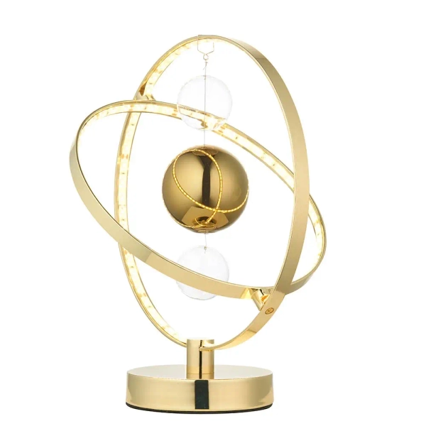 Metalowa lampa stołowa Muni 102609 LED 6,89W 3000K złoty przezroczysty