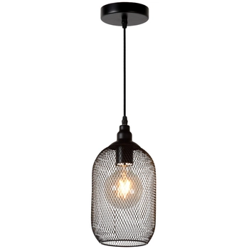 Loftowa LAMPA wisząca MESH 43404/15/30 Lucide druciana OPRAWA metalowy zwis czarny