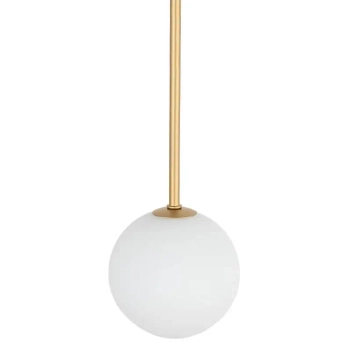 Lampa wisząca Kier 10306 szklana ball do salonu biała złota
