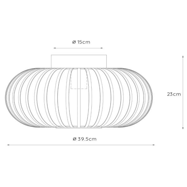 Druciana lampa sufitowa Manuela 78174/40/33 Lucide metalowa zielona