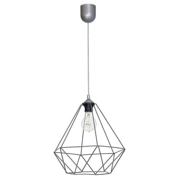 LAMPA wisząca BASKET 7216 Milagro metalowa OPRAWA druciana ZWIS klatka loft szara