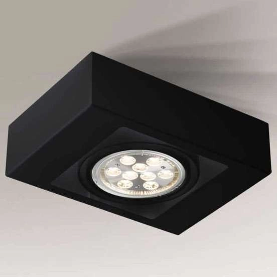 Spot LAMPA sufitowa KOGA 7116 Shilo natynkowa OPRAWA plafon metalowy do łazienki czarny