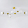 Modernistyczna lampa sufitowa DORADO LP-002/8P Light Prestige loftowa oprawa metalowy plafon molekuły złote białe