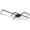 Geometryczna LAMPA sufitowa GABRIEL 67227-100B Globo metalowa OPRAWA plafon LED 100W 3000K - 6000K prostokątne czarne białe