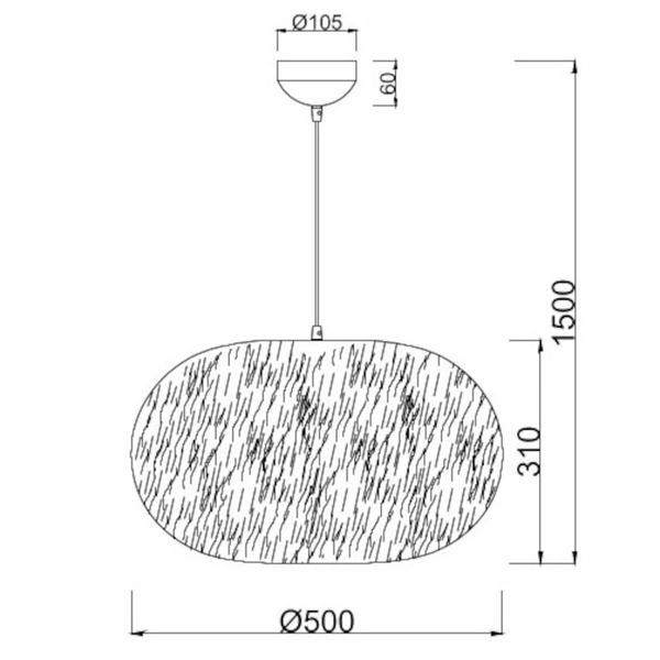 Lampa wisząca Furry R31581901 kulista pluszowa biały