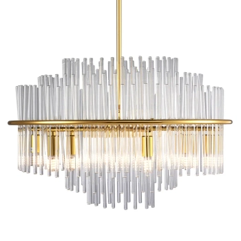 Lampa wisząca glamour LUXORIA ST-8530 gold szklana metalowa złota