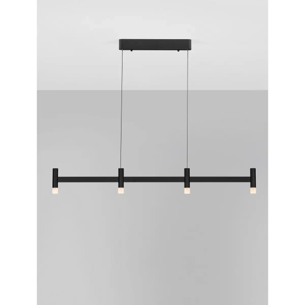 Wisząca lampa do jadalni CORVETA LE45427 LED 17W 3000K czarna