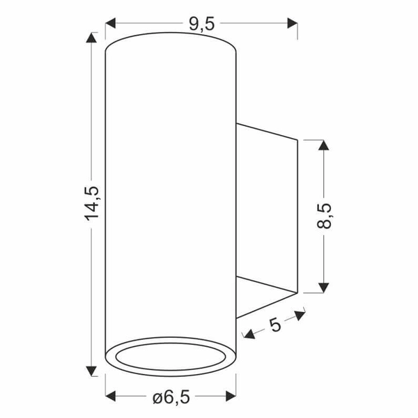 Lampa ścienna zewnętrzna Papaver 22-32324 Candellux IP65 sopel czarna