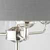 Stojąca lampa z abażurem Highclere 94378 Endon klasyczna szara nikiel