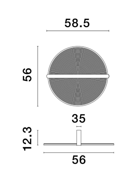 Nowoczesna lampa sufitowa TONALA LE42823 okrągła LED 36W 3000K brązowa