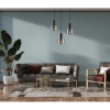 Wisząca lampa skandynawska Santia PND-65342-1-BK+SG do kuchni czarna przydymiona