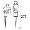 Słupek LAMPA stojąca PLANT LED 5W 4500K 03130 Ideus zewnętrzna OPRAWA ogrodowa NAŚWIETLACZ reflektorowy outdoor IP65 czarny