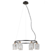 Lampa wisząca nad stół Simona PND-40814-6-BK-HBR czarny złoty przezroczysty