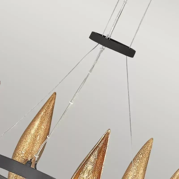 Dekoracyjny żyrandol WILLOW QN-WILLOW6-CBK 6-punktowy czarny złoty