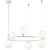 LAMPA wisząca RING MOD013PL-06W Maytoni modernistyczna OPRAWA metalowy ZWIS kule balls białe