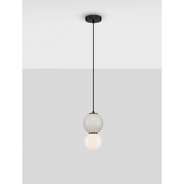 Salonowa lampa wisząca JORELIA LE45254 LED 4W 3000K kula ball szara biała