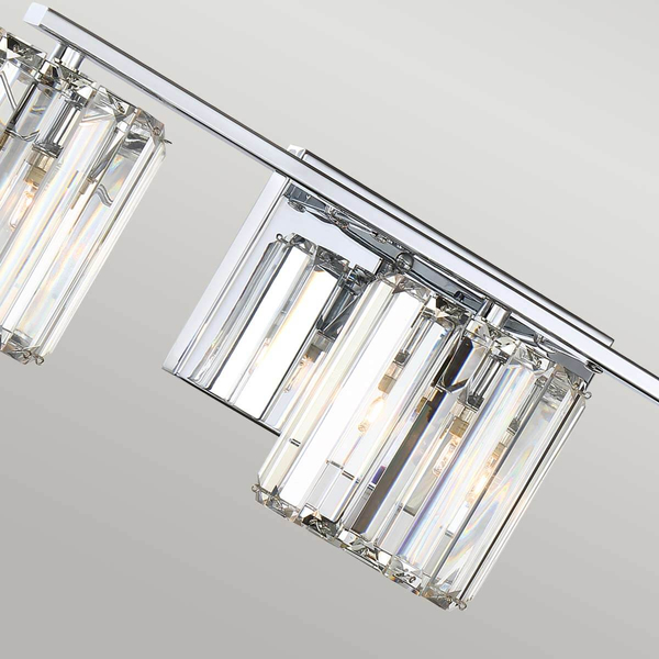 Potrójna lampa ścienna Divine QZ-DIVINE3-PC-BATH crystals IP44 chrom