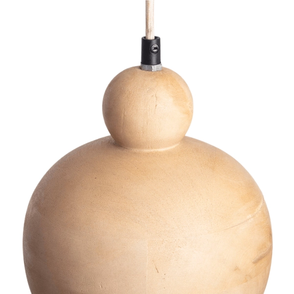 Wisząca lampa nad wyspę Fagioli ABR-LWMAN2 rustykalna drewniana