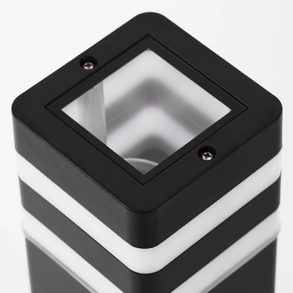 Podłużna lampa ogrodowa Tamiza K-8208 Kaja IP44 słupek metalowa czarna