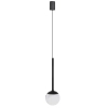 Kulista lampa wisząca Orra PL0105-BK LED 6W 3000K IP44 czarna przezroczysta