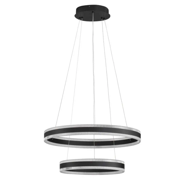 Lampa wisząca ring DONTERIO LE45401 LED 68W 3000K metalowa czarna