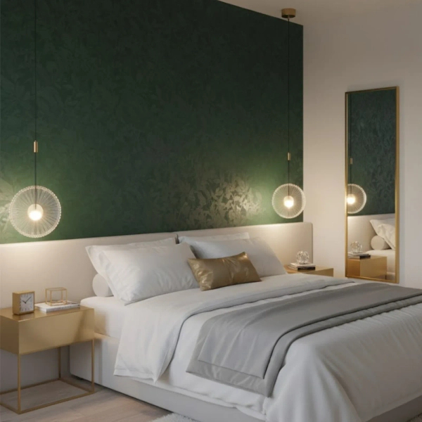 Wisząca lampa złota SUNBLAST LED 5W 3000K talerz nad stół ST-DL5623