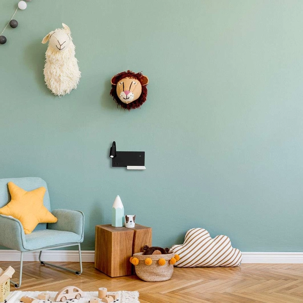 Kinkiet LAMPA ścienna SHELF ML6344 Milagro metalowa OPRAWA półka LED 11W 4000K z portem USB czarna