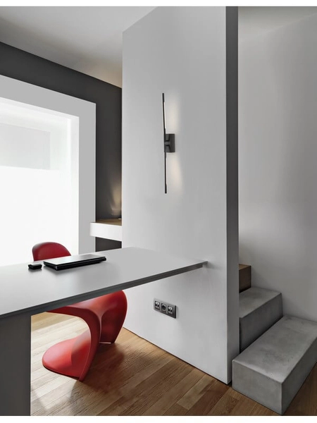 2-punktowa lampa ścienna Bell czarny kinkiet LED 9,2W do holu