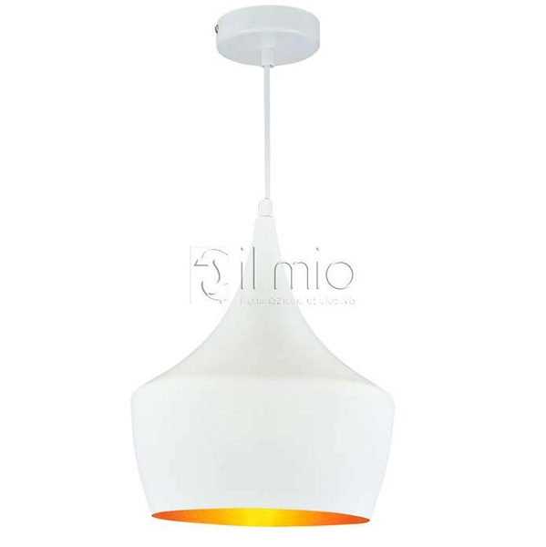 LAMPA wisząca MODERN 306760 Polux metalowa OPRAWA skandynawska zwis biały złoty