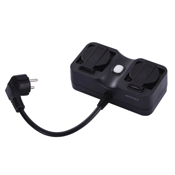 Wtyczka sterowana aplikacją DOUBLE AZ3223 Azzardo IP44 podwójna czarny