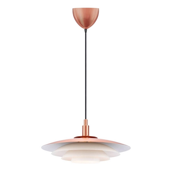 Wisząca lampa nad stół BRETAGNE 39489930 okrąg miedziany