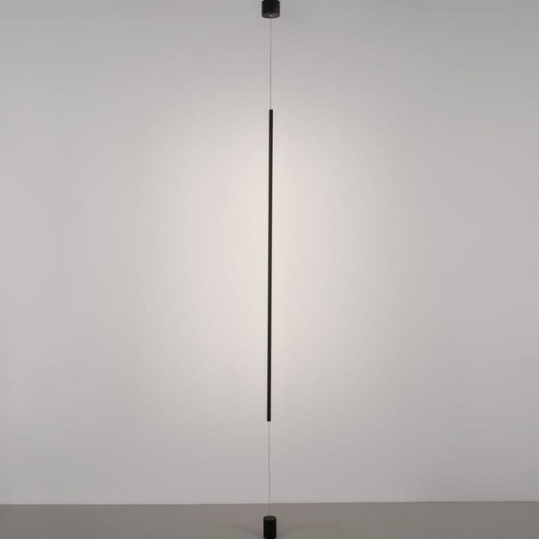 LAMPA sufitowo Podłogowa BUGA LE41360 Luces Exclusivas metalowa OPRAWA zwis LED 20W 3000K z mocowaniem do podogi czarny