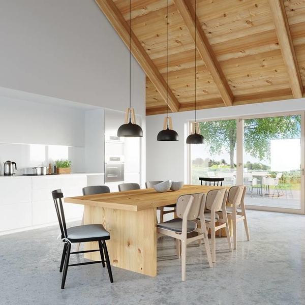 LAMPA wisząca SL.0390 rustykalna OPRAWA okrągły ZWIS metalowy drewno biały