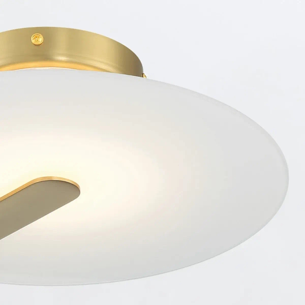 Sufitowa lampa szklana Nuvola QN-NUVOLA-F-S-BG LED 14W 3000K złota biała